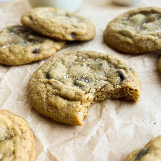 The Best Sourdough Spelt Choc Chip Cookies!